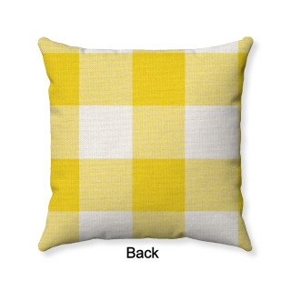 Yellow discount plaid pillows